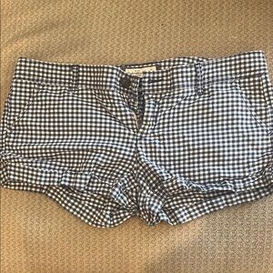 Women's Blue Gingham Shorts